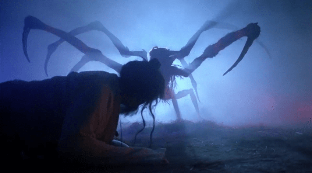 One of the she-demons can change into a spider-creature!