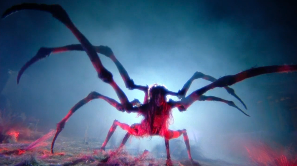 The spider-demon is brought to the screen as a full-scale marionette