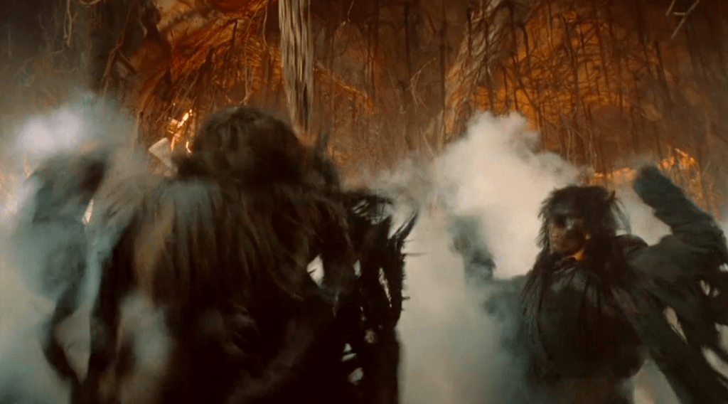 When King Bull's minions are struck with a sword they discharge clouds of smoke