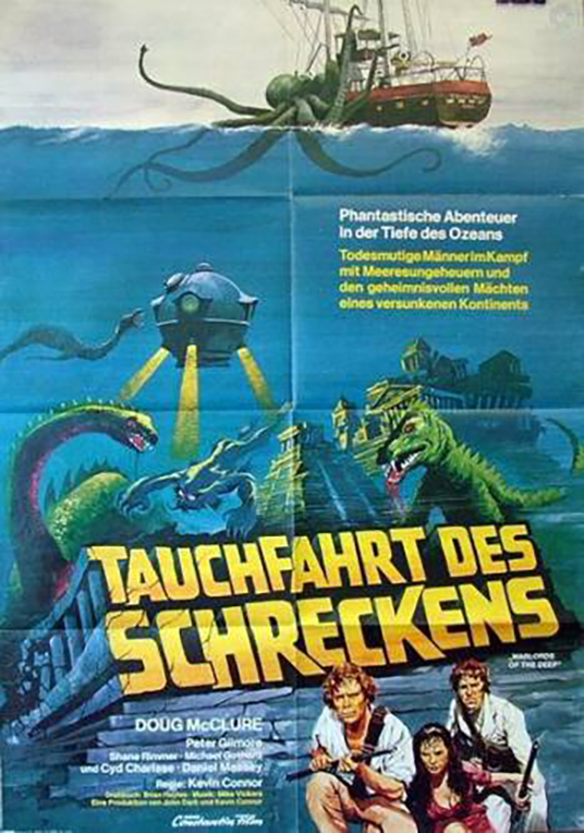 German poster... featuring Harryhausen's Beast from 20,000 fathoms!