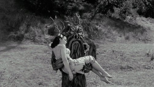 She done him wrong... so he dumps her into a pit of quicksand!