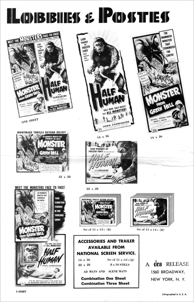 Above: some of the pages from the pressbook