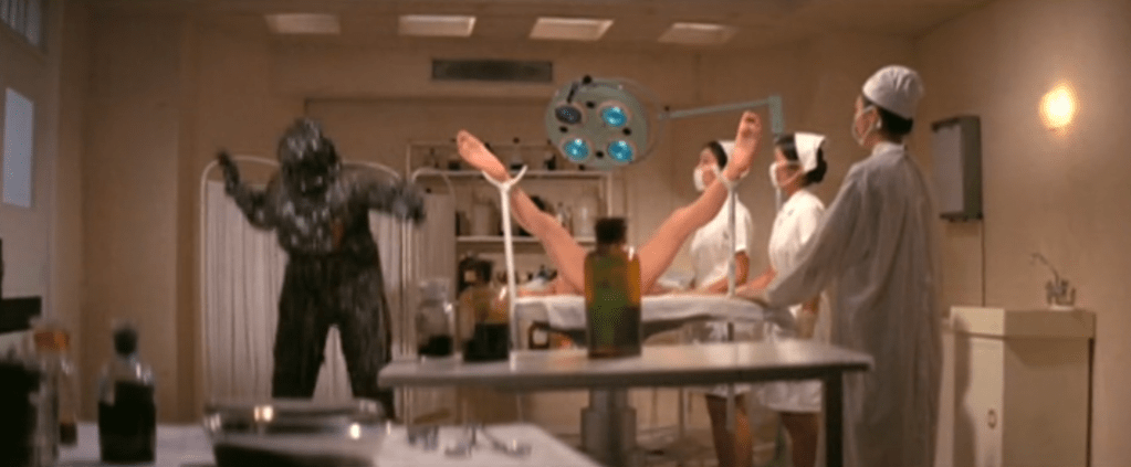 The Oily Maniac runs amok in an operating theatre!