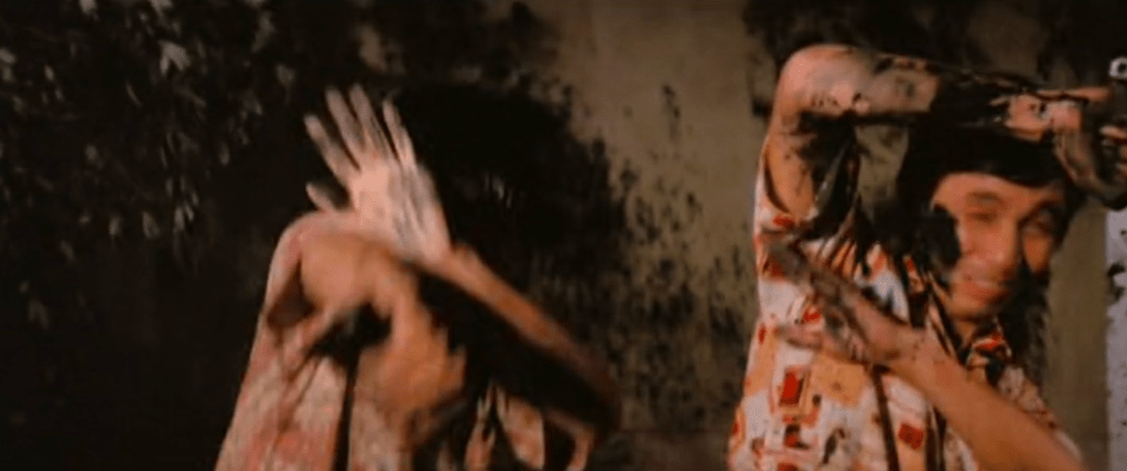 ...which splatters all over his attackers!