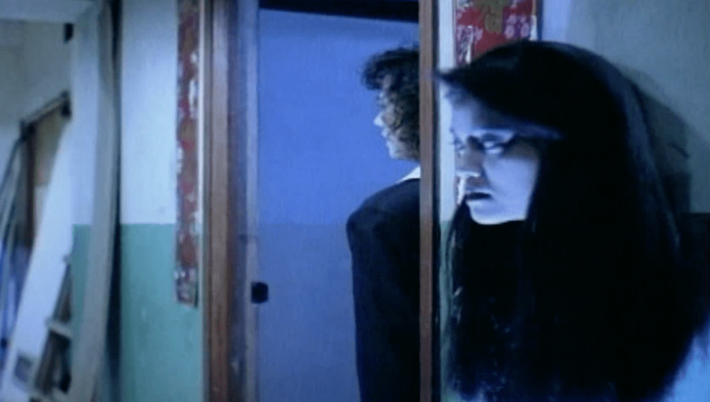 The detached ghost's head lurks by the door