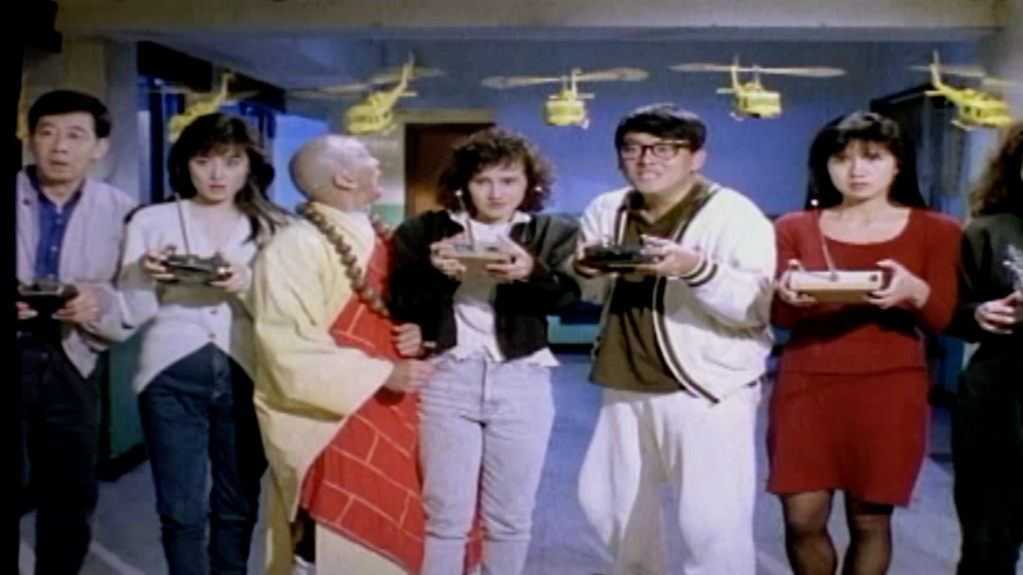 Everyone has a controller to fly their toy helicopters!