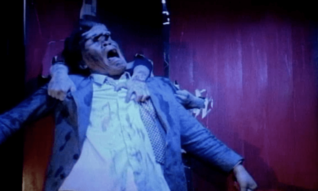 Maddy helps out the cops at the end, but is killed by the zombie-ghosts