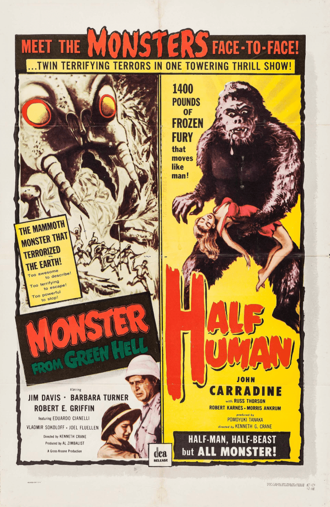 US double bill one sheet poster