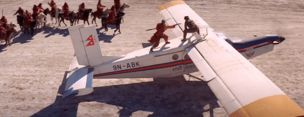 Fighting on top of a plane!