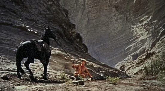 I love how Gwangi stops to scratch his nose! Such a great touch from Ray, that adds more 'life' to the animated star of the movie