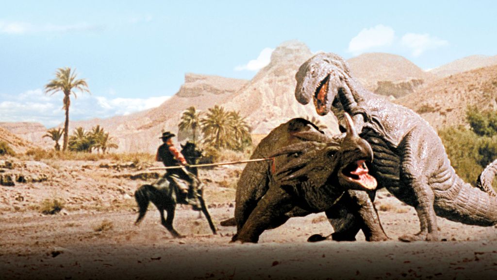 I was never quite sure why the cowboy decided to spear the herbivore, rather than the more dangerous predator...