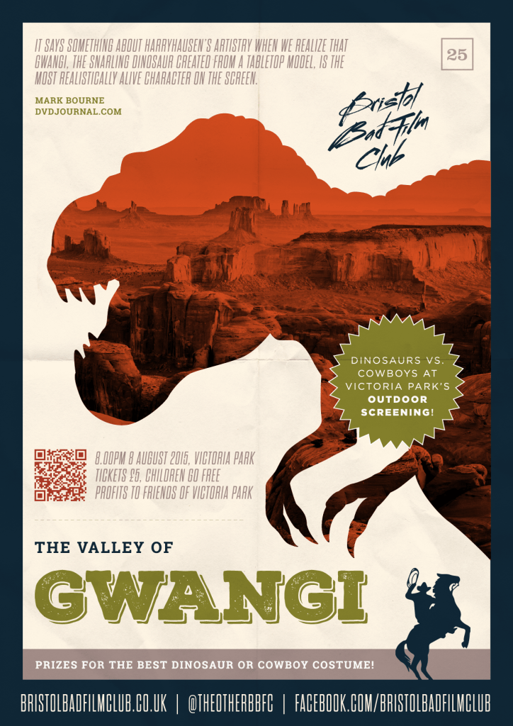 Poster for a screening of the movie by the Bristol Bad Film Club (I'm sure the club didn't think this movie was actually bad!)