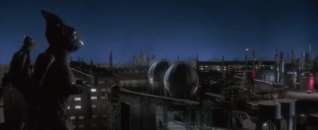 The Gappa monsters contemplate their upcoming bout of destruction