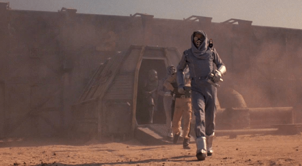 Venturing out onto the planet's surface...