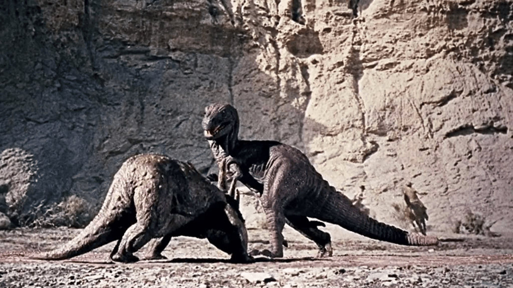 Dinosaurs duking it out!