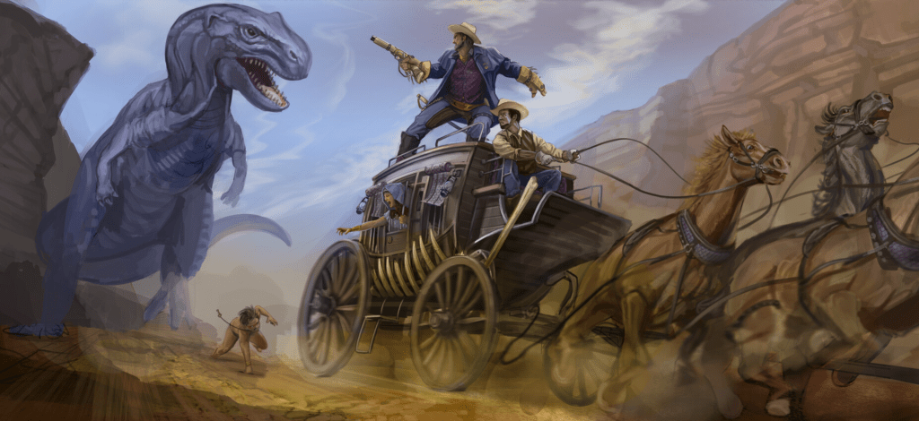 Gwangi chases a stagecoach!