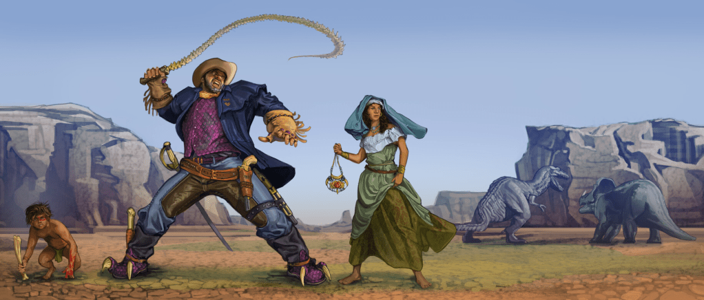 Another faux 'Return to the Valley of Gwangi' concept illustration by Ross Persichetti