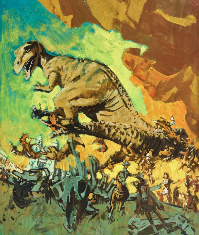 This is the Frank McCarthy preliminary artwork design that was chosen for the poster. 'This is it' is even written on the design!