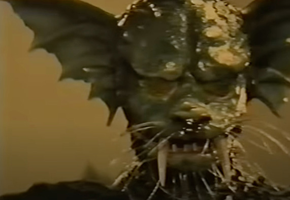 He's got bat-ears, fangs and whiskers!