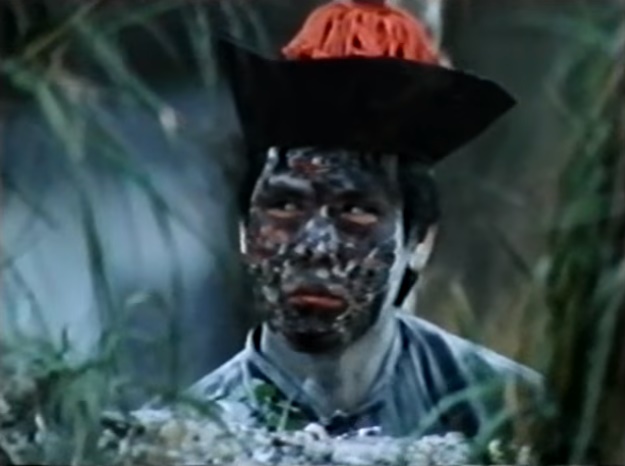 A grungy-faced hopping vampire