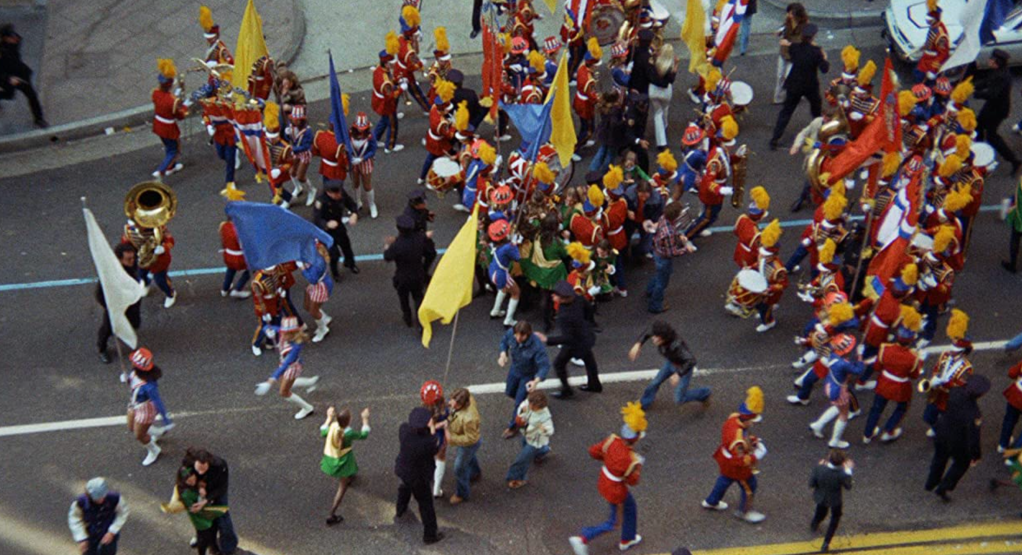 Chaos after a policeman starts shooting folks during New York's St. Patrick's Day Parade