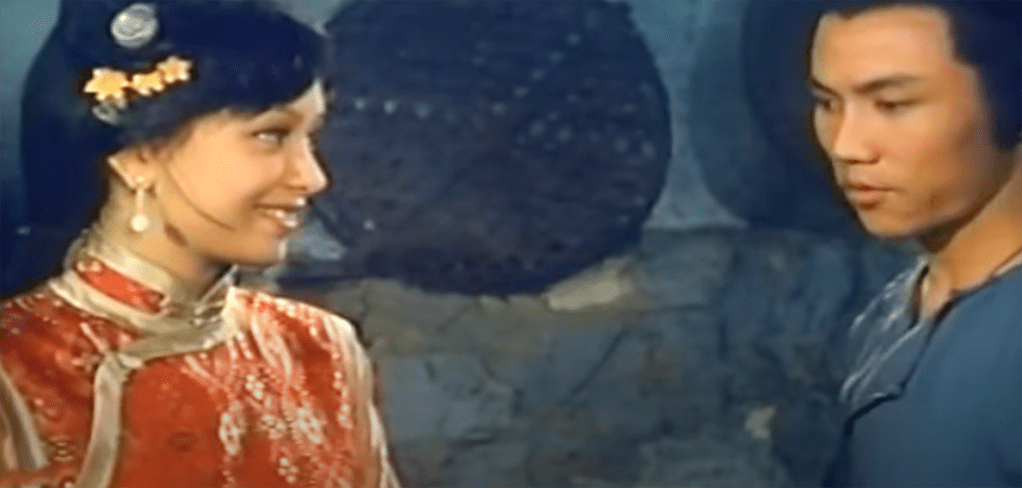 Candice Yu as the snail fairy and Tony Wong as Cheng Fu