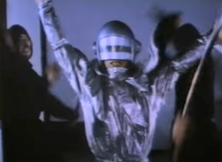 ...but there are scenes of undead ninjas fighting silver-suited Shadow Warrior!