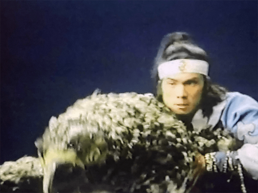 Riding on a puppet bird!