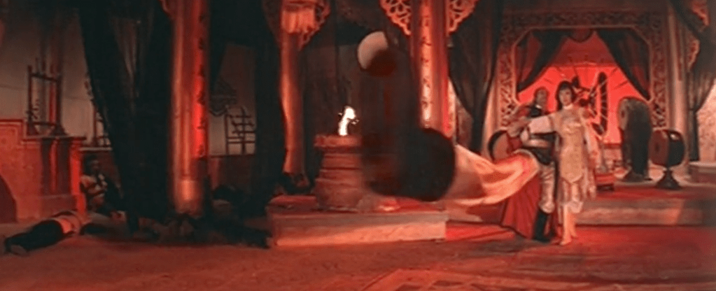 Foot Monster, played by Shih (ENTER THE DRAGON) Kien, unleashes his extendable leg...