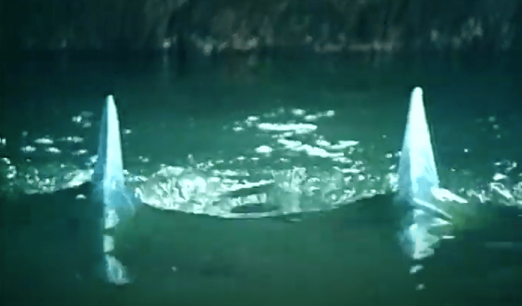 Shark fins approach!