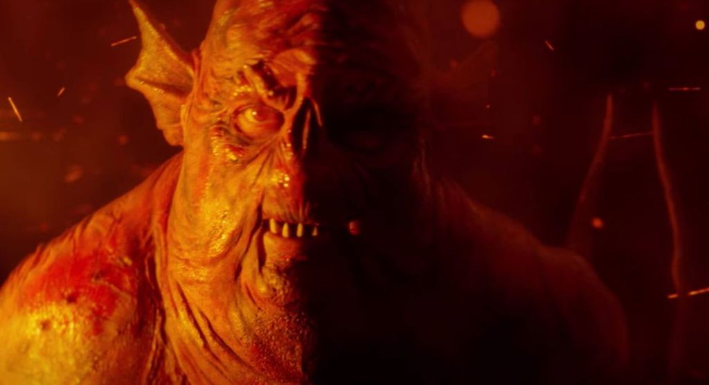 A stout, toothy demon