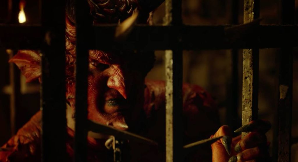 
The demon locked up in a cage...