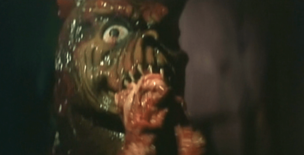 The well-critter rips chunks of flesh from people with its steel teeth