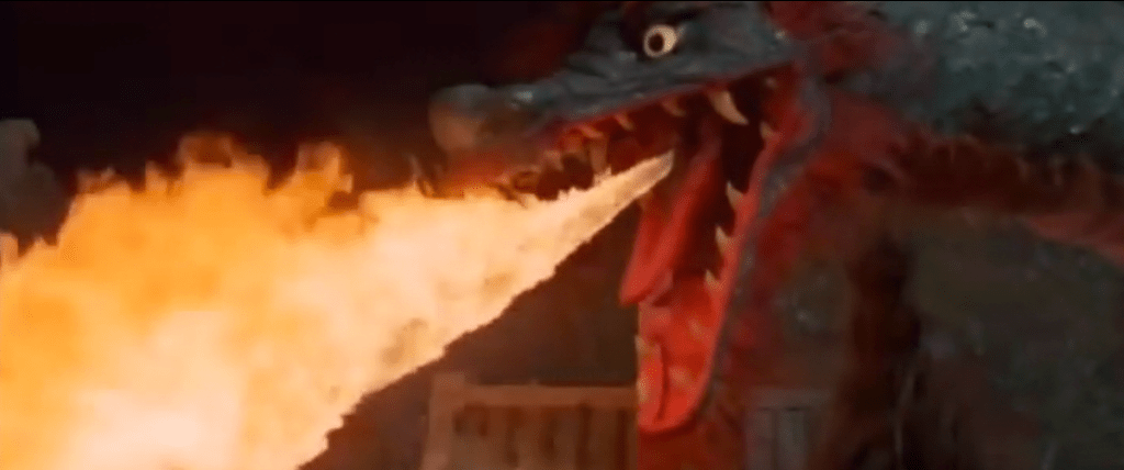 ...and the beast starts burning the place!