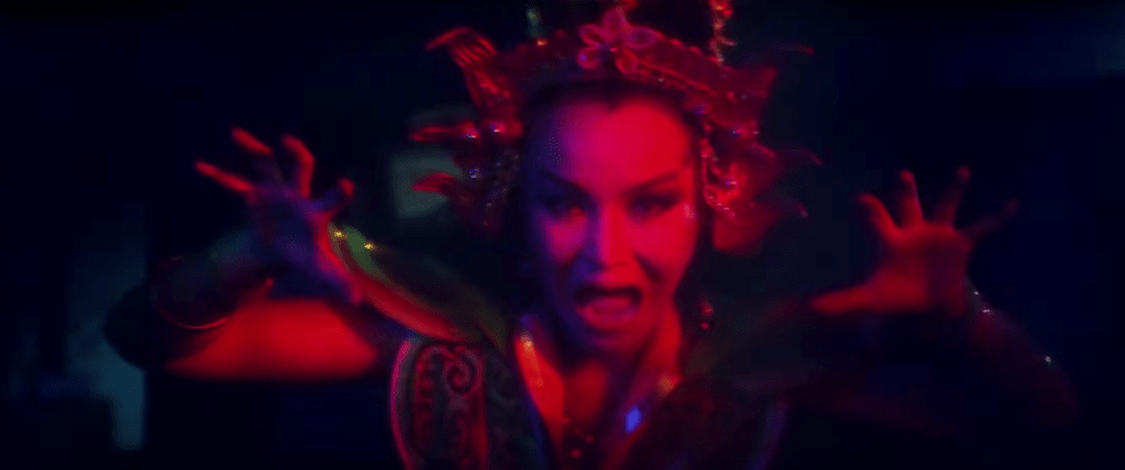 One of the demons is an attractive she-vamp!