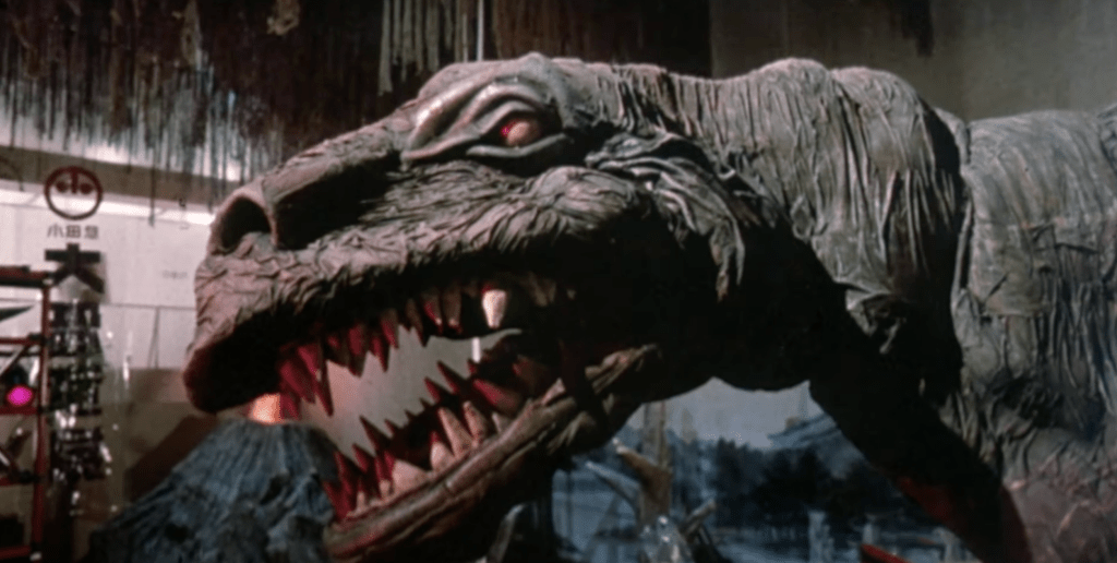 
The full size dinosaur model at an exhibition...