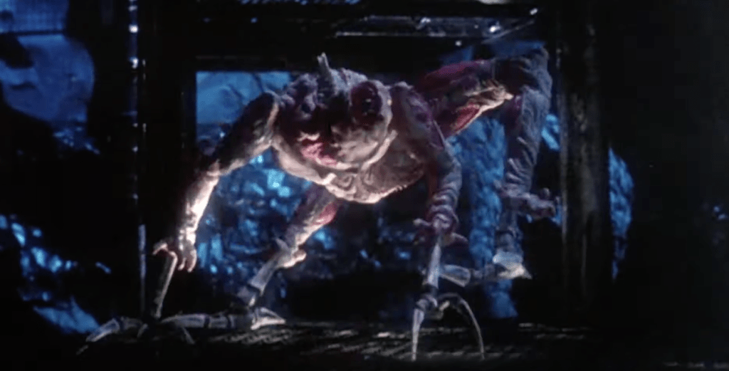 Stop-motion puppet version of the split-faced monster