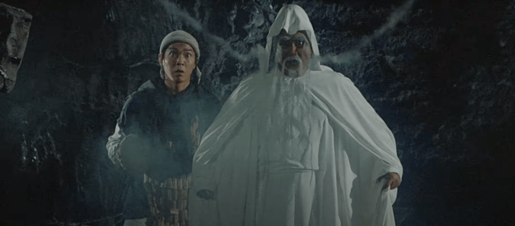 Long Brows, played by Sammo Hung, has got weaponised eyebrows!