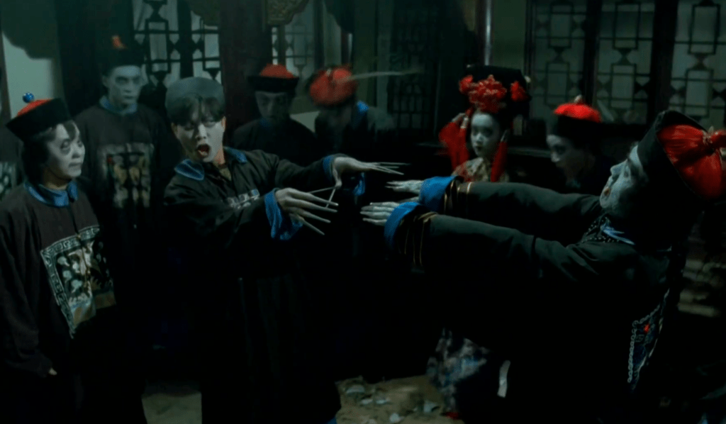The bit where Ricky Hui and Chin Siu-Ho disguise themselves to infiltrate the vampire-infested village is definitely the best part of the film