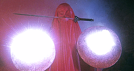 The Blood Monster as a red, sheet-covered entity