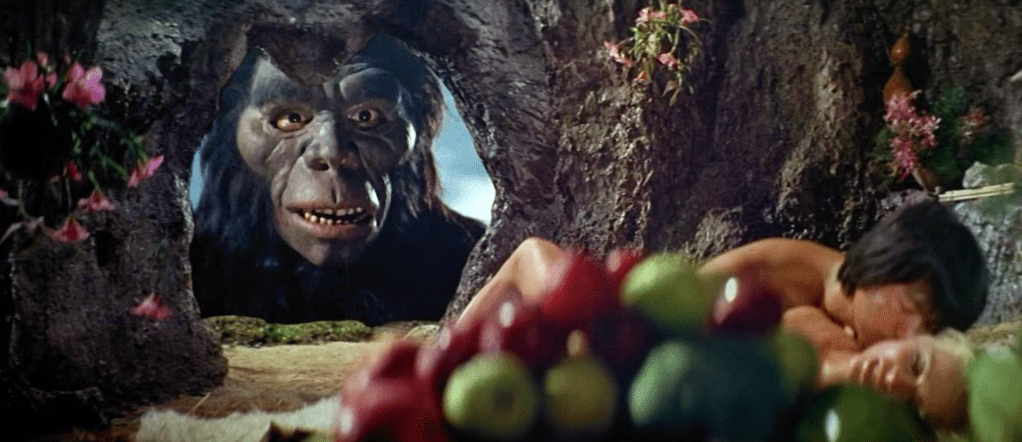 Peking Man plays peeping tom...