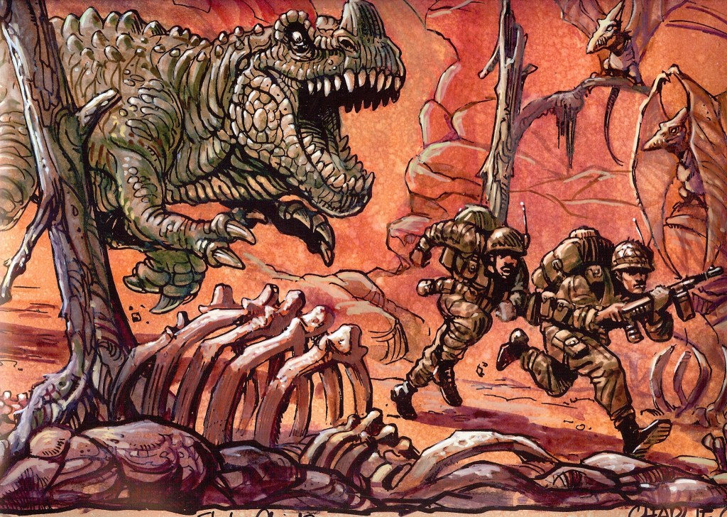 Detail from my print of the illustration (which I got the Chiodo brothers to sign!)