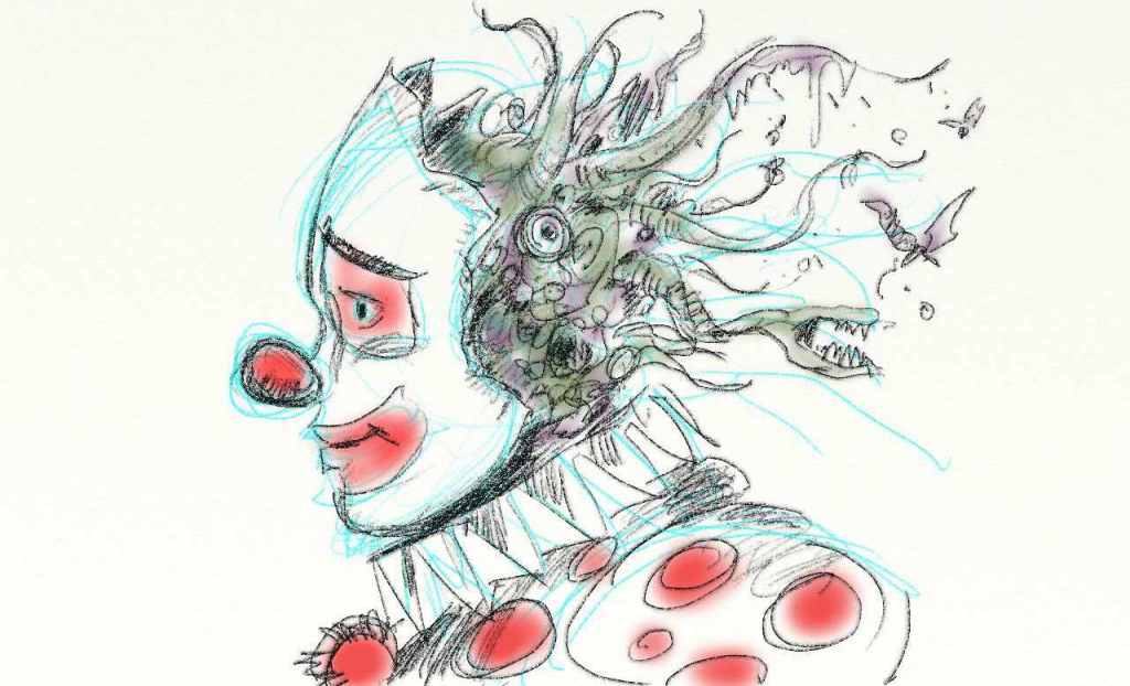 Above: Pennywise drawings by Vincenzo Natali