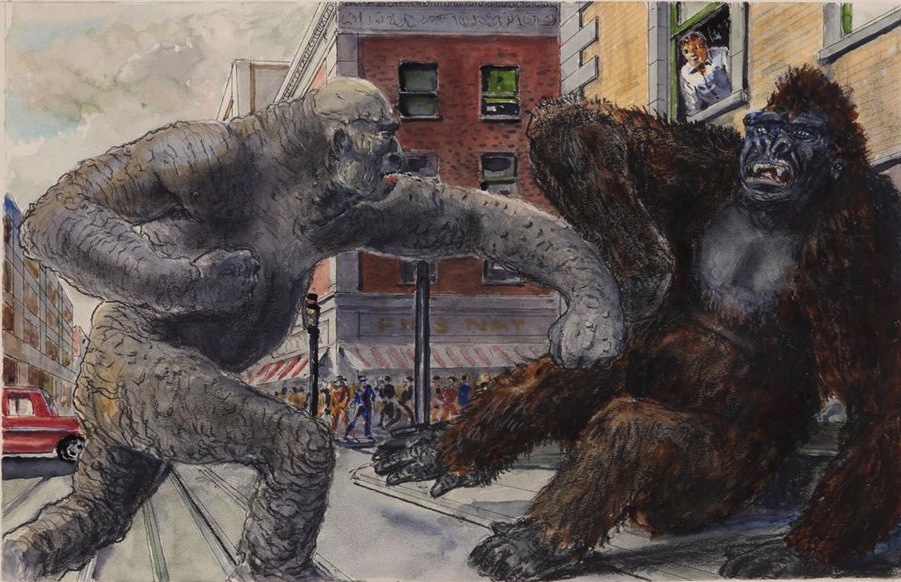 I would've loved to have seen this stop-motion creature showdown!