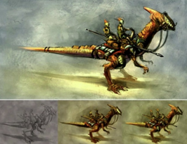 Parasaurolophus riders concept art