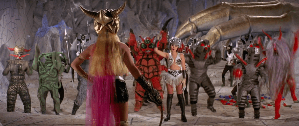 Princess Elzebub addresses her monstrous minions