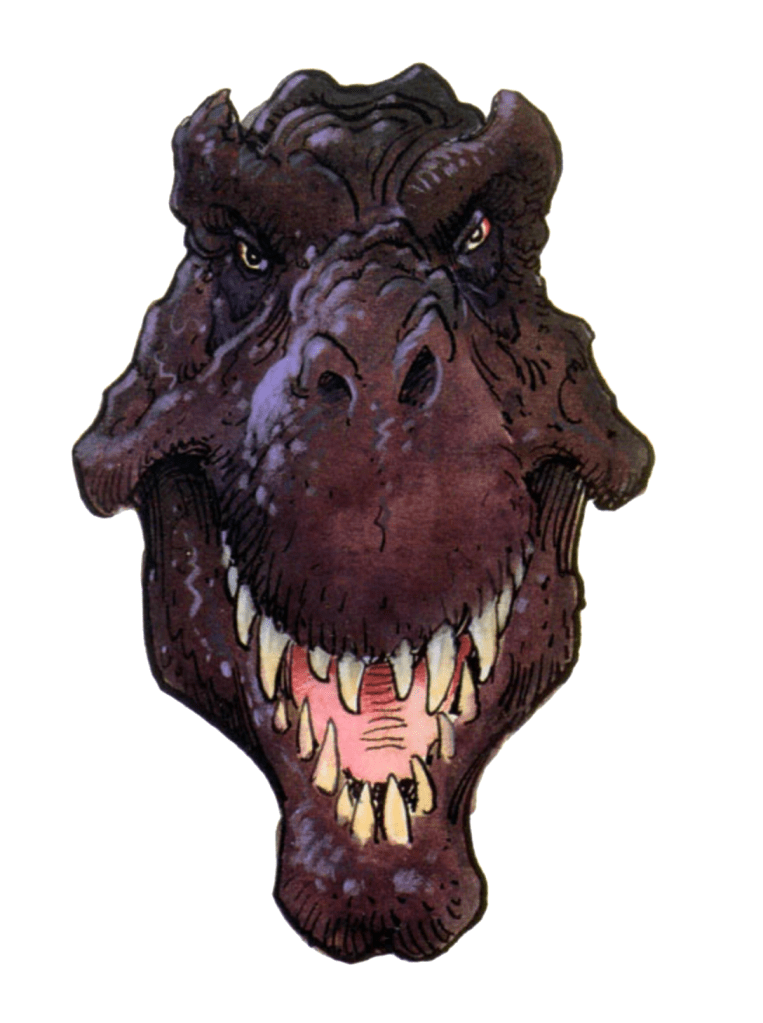 William Stout's design for a Tyrannosaurus Rex character