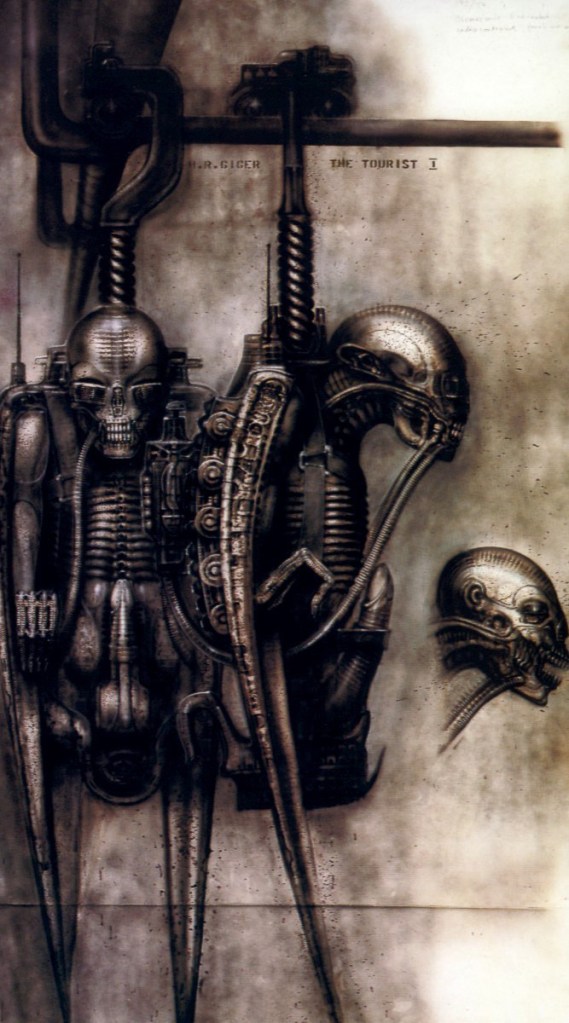 Above: six awesome concept paintings by Giger