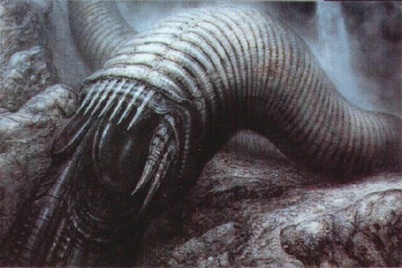 H.R. Giger's design for a giant sandworm