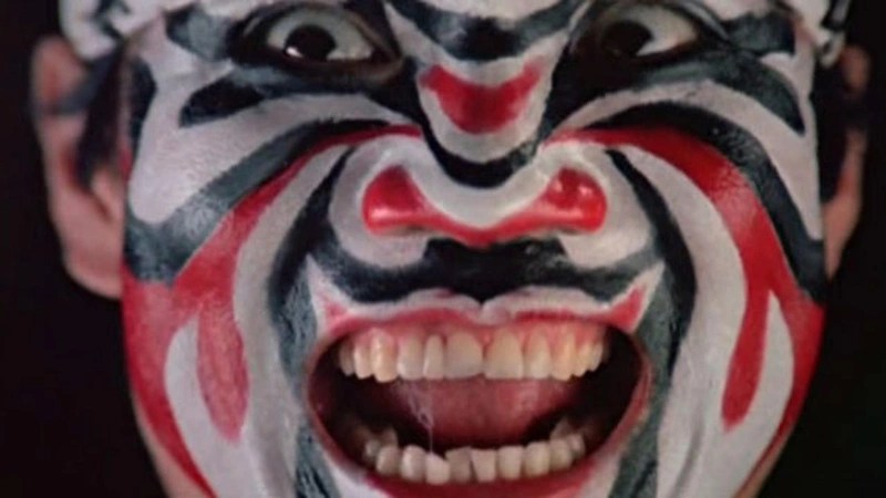 Lo Meng's painted face is featured in the opening credits